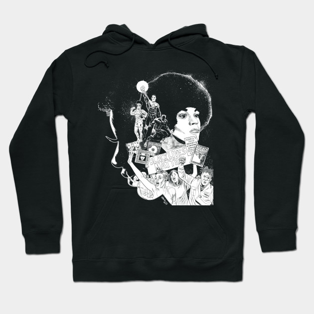 My Superheroes are BLACK! Black and White illustration